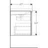 Тумба под раковину GEBERIT ACANTO 500,611.JK.2 75 см